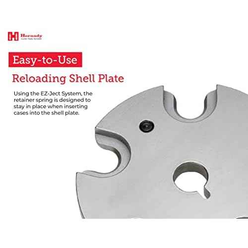 Hornady Lock N Load Shell Plate ? for Reliable Caliber Changes on Your Lock-N-Load Press ? Each Plate Works with Multiple Calibers ? Easy Case Insertion ? #35 Shell Plate