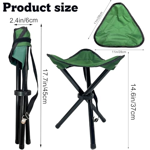 Travel Folding Camping Stool, 14.6 inches Tripod Chair and Maximum weight 300 lbs Outdoor Portable Party Chair Fishing Cha...