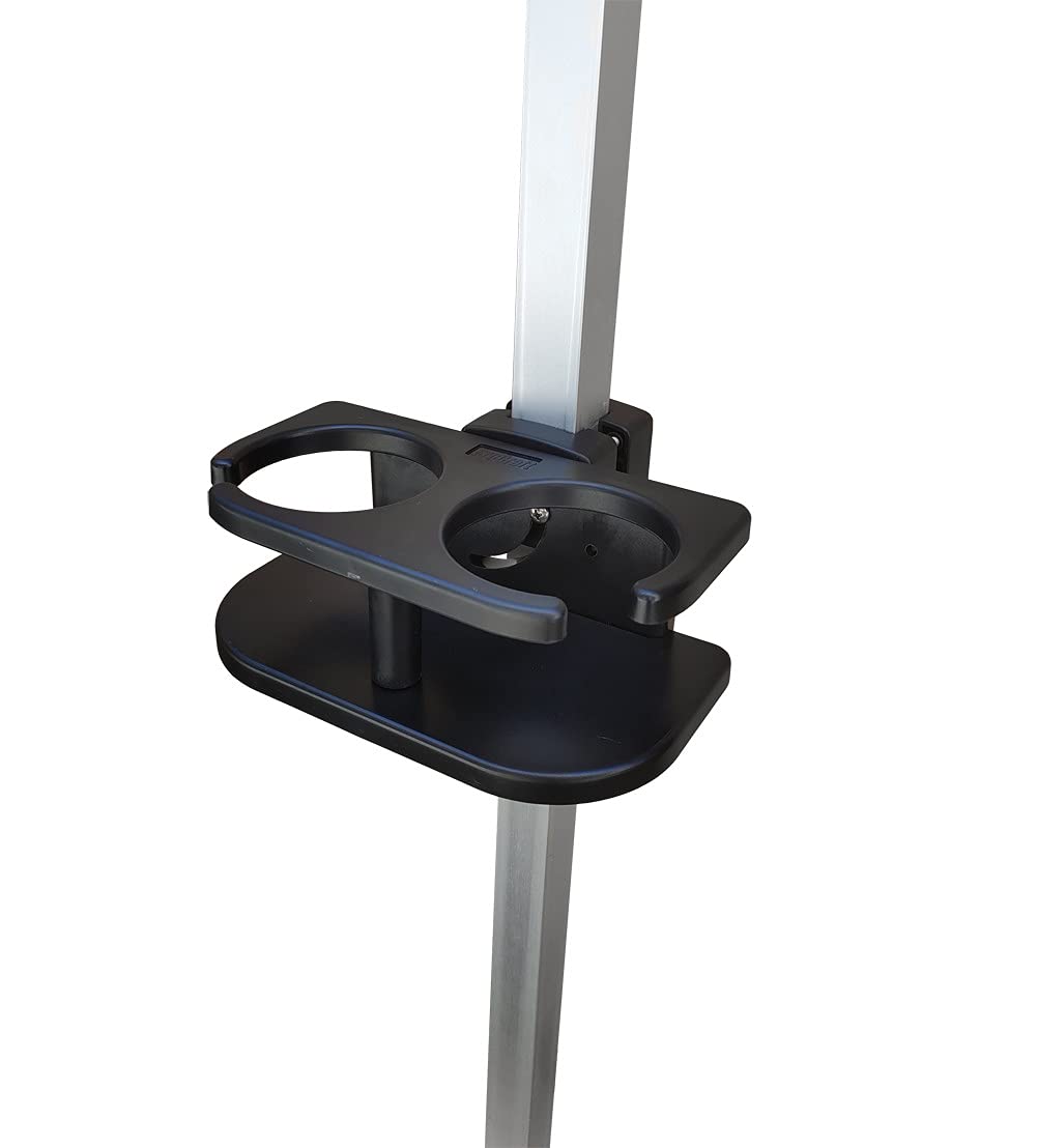Brocraft Pontoon Boat Drinks Holder/Pontoon Boat Cup Holder/Square Rail Cup Holder -Black