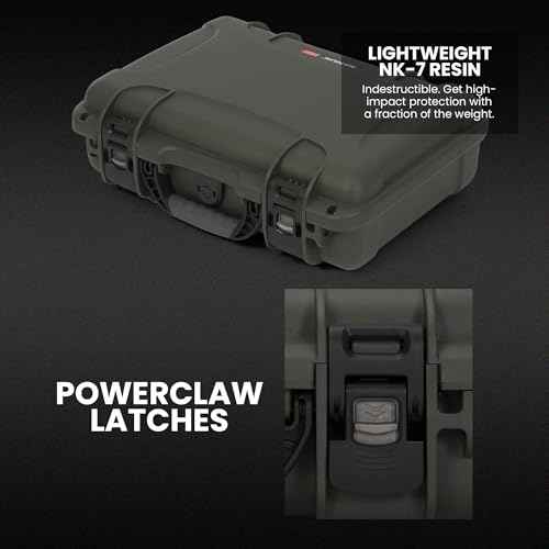 NANUK 910 Hard Case with Custom Foam Insert for 2 UP Glock Single Sporting Gear, IP67 Waterproof Hard Storage, Canada 2 UP Glock Short Case ? (14.3¡¯¡¯ x 11.1¡¯¡¯ x 4.7¡¯¡¯)