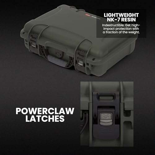 NANUK 910 Hard Case with Foam Single Sporting Gear, IP67 Waterproof Hard Storage, Made in North America Short Case with foam? (14.3¡¯¡¯ x 11.1¡¯¡¯ x 4.7¡¯¡¯)
