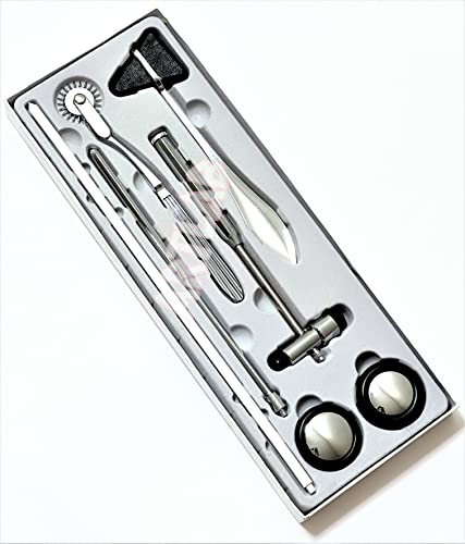 ArTLab-Neurological Percussion Set-Reflex Hammer Instrument Set, Includes Pinwheel, Babinski Hammer,Taylor Buck Hammer,Dia...