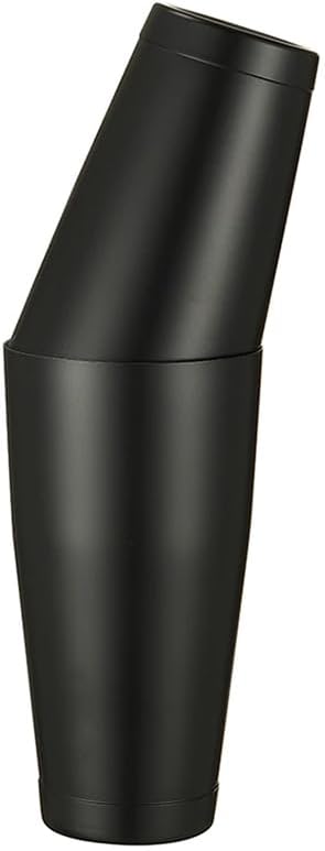 Cocktail Geek Boston Shaker Set, 28 Oz and 18 Oz Weighted Tins, Matte Black Stainless Steel, Hand Wash (Matte Black)