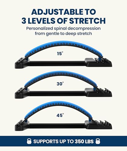 Everlasting Comfort Lumbar Support Board Back Stretcher for Lower Pain Relief - Adjustable Spine Decompression with 88 Acu...