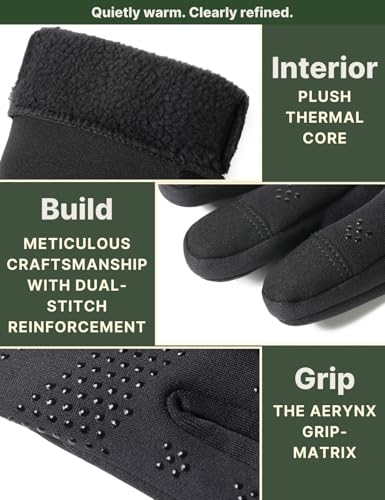Aerynx Lightweight Running Winter Gloves Touch Screen Gloves Liners for Cycling Biking for Men Women