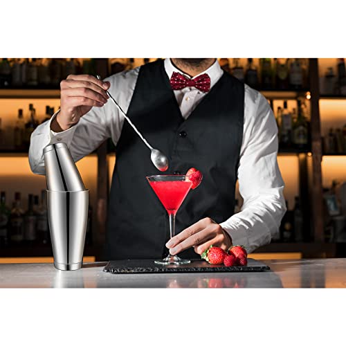 10 Pcs Cocktail Shaker Tin Set, Professional Bar Shaker Boston Cocktail Shakers, Weighted Shake Can, Stainless Steel Marti...
