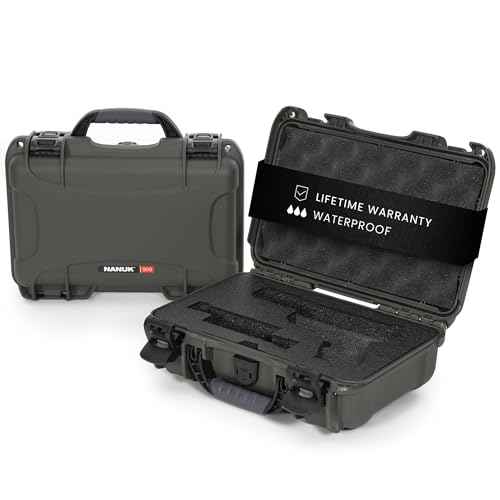 NANUK 909 Hard Case with Custom Foam Insert for Glock Single Sporting Gear, Short Multipurpose Case - IP67 Waterproof Sporting Gear Storage, Made in North America ? (12.6¡± x 9¡± x 4.4¡±)