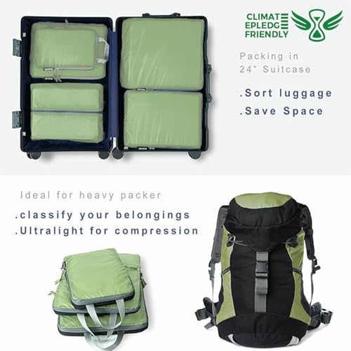 BAGAIL 6 Set Ultralight Compression Packing Cubes Packing Organizer for Travel Accessories Luggage Suitcase Backpack