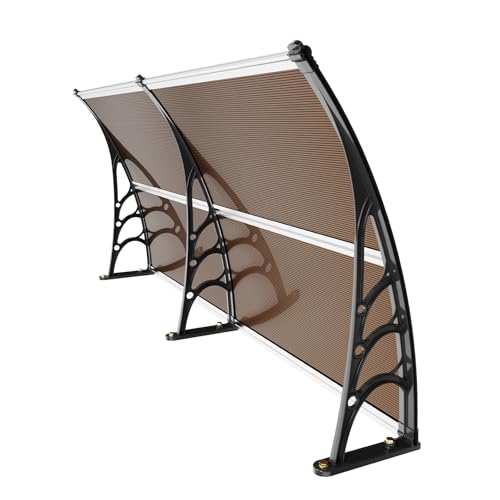VEVOR Window Door Awning Canopy 78" x 38", UPF 50+ Polycarbonate Entry Door Outdoor Window Awning Exterior, Front Door Overhang Awning for Sun Shutter, UV, Rain, Snow Protection, Hollow Sheet