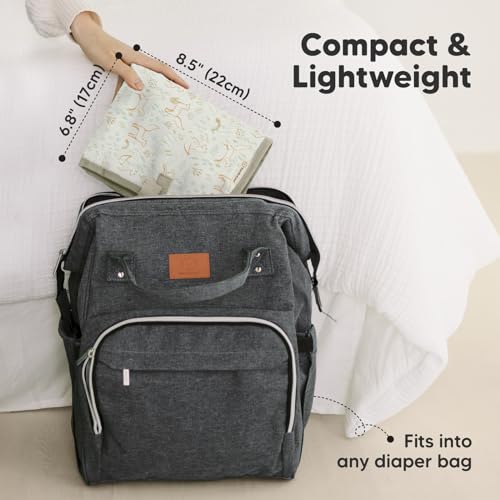 KeaBabies Portable Diaper Changing Pad, Easy Wipe Clean - Foldable Waterproof Baby Changing Mat for Diaper Bag, Compact, L...