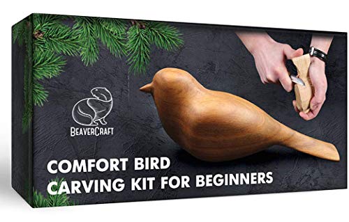 BeaverCraft Wood Carving Kit Comfort Bird DIY Kits for Adults Hobbies Whittling Knife Kit for Beginners & Kids Adult Craft...