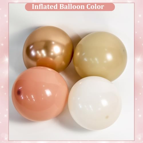 Dusty Pink Balloon Arch Kit, 143Pcs Boho Blush Pink Sand White Nude Rose Gold Balloons Garland Arch Kit Confetti Balloons ...
