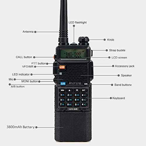 Baofeng 2 Pack UV-5R Plus 8W Ham Radio Dual Band VHF/UHF Amateur Two Way Radio Handheld Long Range Walkie Talkies for Adults with Tactical High Gain Antenna, Programming Cable, Earpiece