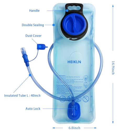 HEIKLN Hydration Bladder 1.5L-2L-3L,Leak Proof Water Reservoir, BPA Free Military Water Storage Bladder Bag Hydration Pack...