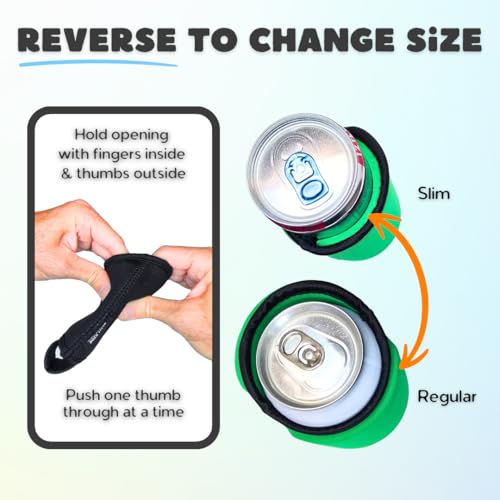 TahoeBay Universal Blank Can Coolers (8-Pack) Neoprene 4 in 1 Insulated Sleeves Fits 12 oz Beer Cans and Bottles, Slim, 16...