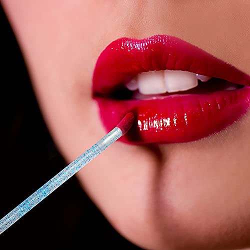 100PCS Glitter Crystal Lip Brush, Disposable Lip Brushes Lip Gloss Applicators Lipstick Gloss Wands Applicator Perfect Mak...