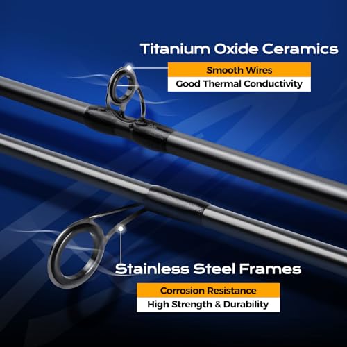 HANDING Trout Fishing Rod 6' Ultralight Fast Casting Rod+Bass Fising Rod 7' Medium Power Moderate Fast