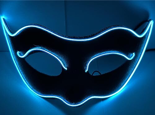 Moonideal LED Masquerade Mask Flash light-up Halloween Costume Mask For Costume Ball/Venetian Party/Halloween Party
