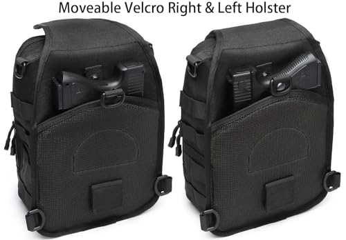 ATBP Tactical Crossbody Bag Holster Shoulder Backpack 6 Elastic Slots Water Bottle Holder Carrier Accessories Pouch 15L