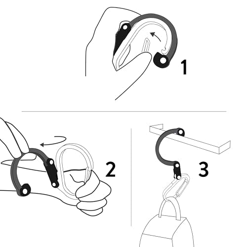 GEAR AID HEROCLIP (Large) Carabiner Gear Clip and Hook for Hanging Heavy Duty Items, Camping Backpacks, Suitcases, Kayaks,...