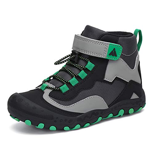 Mishansha Kids Water Resistant Hiking Boots, Boys Girls Anti Collision Anti-Skid Athletic Outdoor Adventure Trekking Shoes