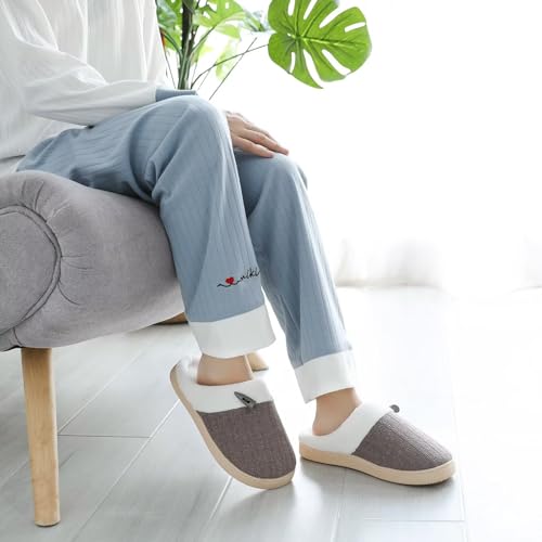 NineCiFun Women's Slippers Scuff Comfy Lightweight House Shoes Slip on Memory Foam Bedroom Slippers Indoor Outdoor Home Sh...
