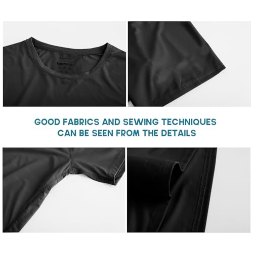 Riverruns Fishing Shirt for Men Short Sleeve UPF 50+ Sun Protection Swim T-Shirt Rash Guard Water Beach Tee