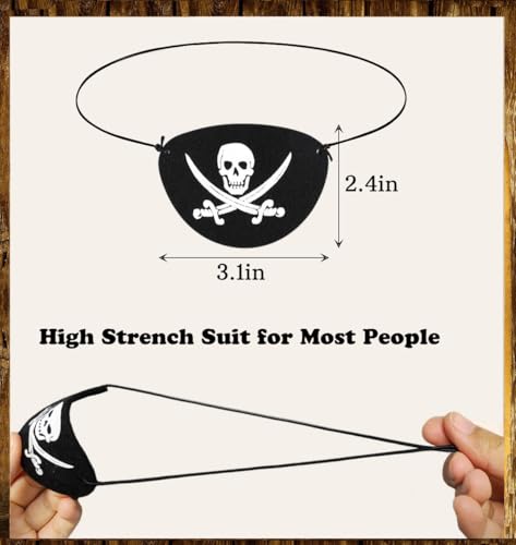 GZ-LAOPAITOU 8 Pcs Pirate Accessories Set Kids Captain Role Play Pirate Costume Accessories Halloween Cosplay, Black