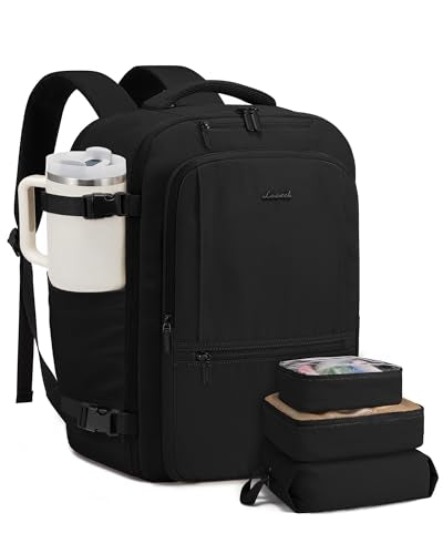 LOVEVOOK Travel Backpack for Women & Men, 50L Large Carry On Backpack Airline Approved, TSA Personal Item Weekender Bag, W...