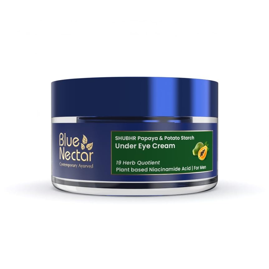 Blue Nectar Shubhr Under Eye Cream for Dark Circles with Papaya, Potato Starch & Niacinamide | Best Under Eye Cream for Men | Ey