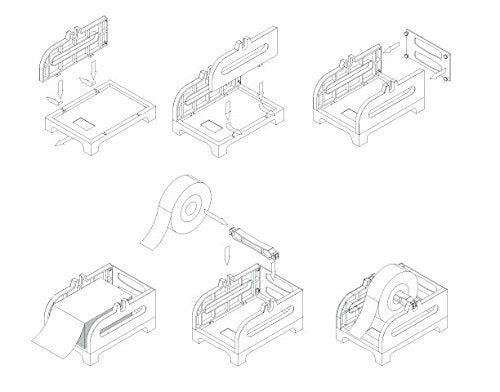 Rollo Thermal Label Holder for Rolls and Fan-Fold Labels - Shipping Label Holder for Thermal Printer