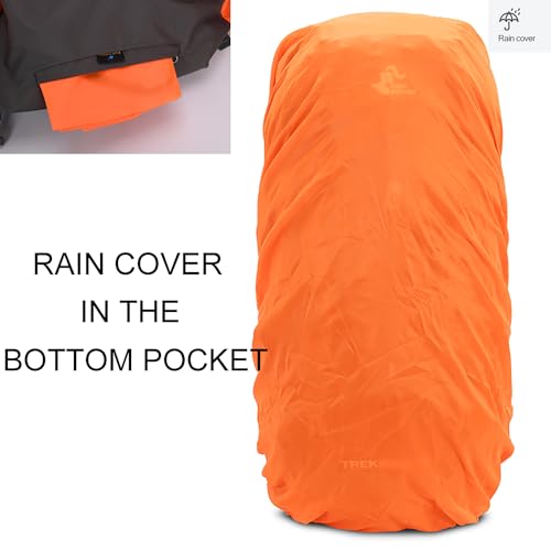 Bseash 60L Hiking Camping Backpack with Rain Cover, Waterproof Large Capacity Outdoor Sport Travel Daypack Climbing Tourin...