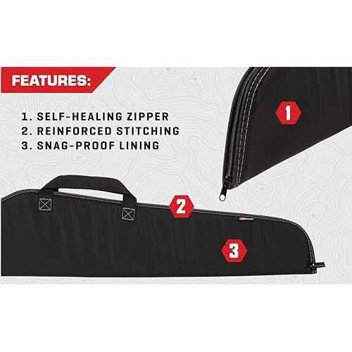 Allen Company Durango Rifle Case - 40-Inch Soft Gun Bag - Hunting and Shooting Accessories - 1.5-inch Webbing Handles and a Hanging Loop - Black