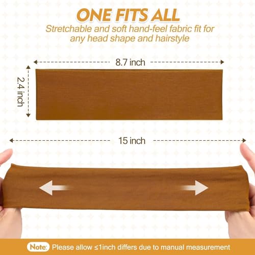 Headbands for Women Valentines Day Gifts for Her - 8 Pcs Head Bands Non Slip for Women's Hair Accessory Stretchy Fabric He...