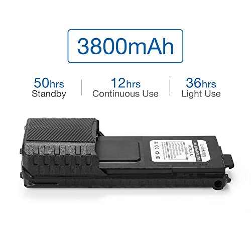 Baofeng 2 Pack UV-5R Plus 8W Ham Radio Dual Band VHF/UHF Amateur Two Way Radio Handheld Long Range Walkie Talkies for Adults with Tactical High Gain Antenna, Programming Cable, Earpiece