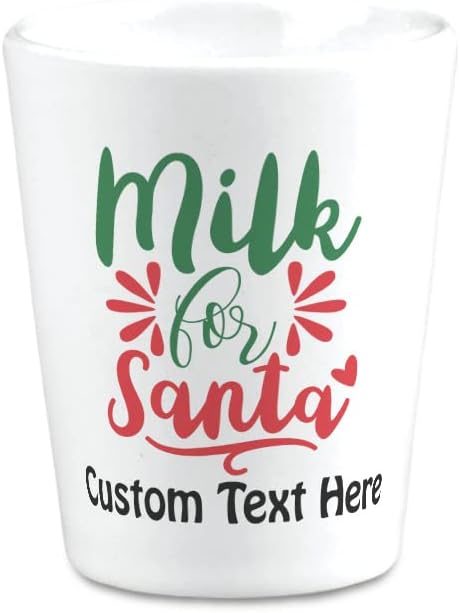Ceramic Custom Christmas Hot Chocolate Shot Glasses Milk for Santa Heart Holidays and Occasions Bar Supplies Accessories P...