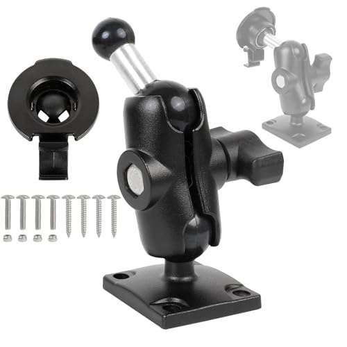 Aluminum Heavy-Duty GPS Mount with AMPS Square Plate Base for Garmin, Replacement for Suction Cup Windshield Mount, Compat...