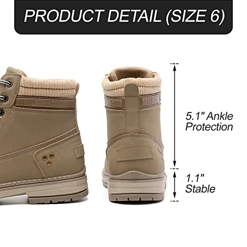 sofysofy Women Work Boots - Waterproof Hiking Outdoor Lightweight Construction Comfortable
