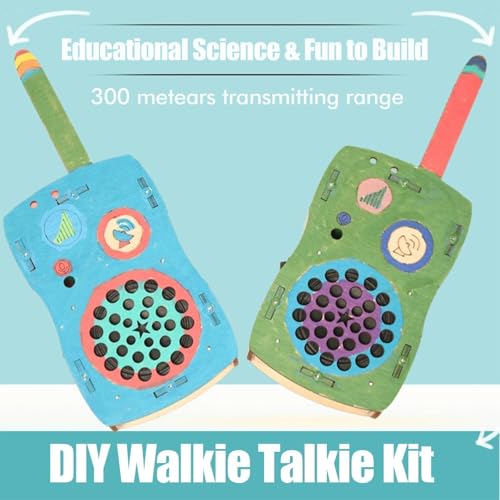STEM Toys for Age 6-8-13 Crafts Kits Building Your Own Walkie Talkies for Kids Valentine Gifts for 6 7 8 9 10 11 12 13 14+...