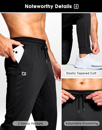 G Gradual Men's Joggers Lightweight Athletic Workout Pants with Pockets Stretch Track Running Sweatpants for Men Gym Sports