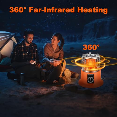 3000W 2 in 1 Portable Propane Heater Outdoor Heater Gas Stove Cooking Stove with Handle Pot Stand Gas Pipe for Patio RV Ca...