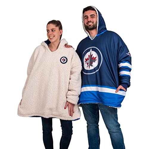 FOCO NHL unisex-adult Nhl Reversible Oversized Sherpa Hoodie Sweatshirt Hoodeez