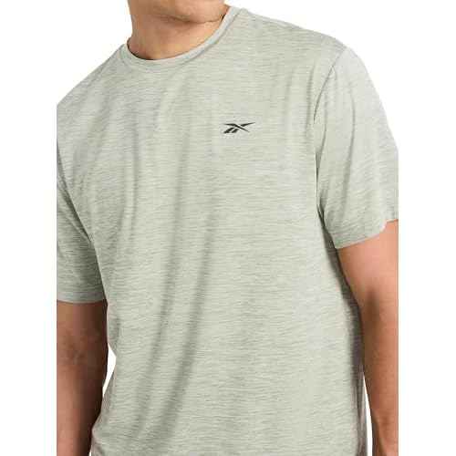 Reebok Men's Strike Short Sleeve Crewneck T-Shirt, Standard Fit, Lightweight Stretch Poly Jersey Fabric
