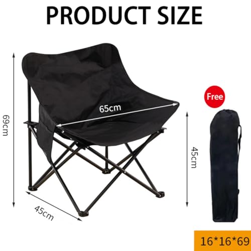 Folding Camping Chair, Portable Outdoor Backpacking Chair for Fishing, Hiking, Picnic, Camping, Beach, Lawn, Concert, Ultr...