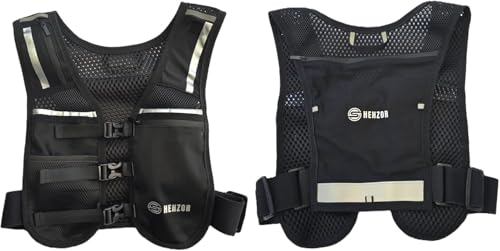 Shehzor Adjustable Weighted Vest Women and Men, Running Belt with Water Bottle, Chest Rig & Running Vest, Marathon Backpac...