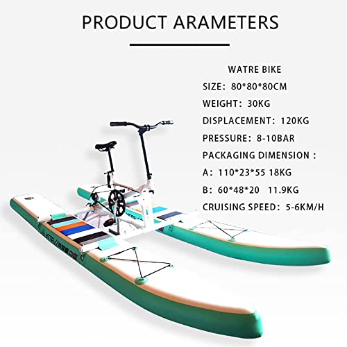 Water Bikes, Sea Pedal Bicycle Boat, Inflatable Kayak Bikeboat for Lake, Water Sports Touring Kayaks, Cardio Cycle Inflata...