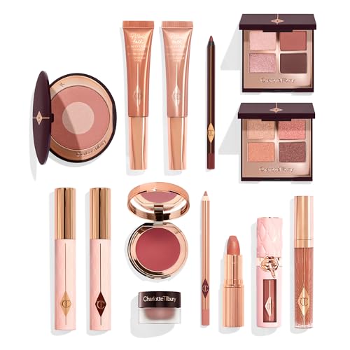 Charlotte Tilbury Pillow Talk Dreams Come True Makeup Kit - Limited Edition 15-Piece Beauty Gift Set with Lip, Eye & Cheek...