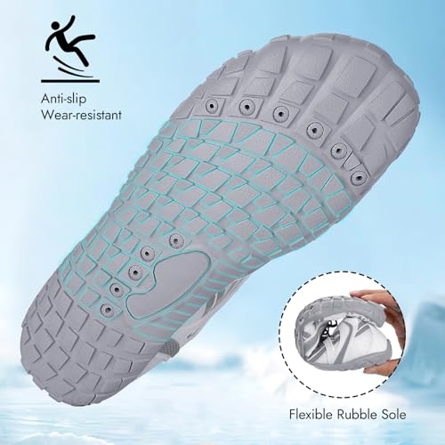 ATHMILE Barefoot Shoes Women Water Shoes Wide Toe Non-Slip Aqua Beach Quick-Dry for Swim Kayak Lake Pool River Hiking Surf...