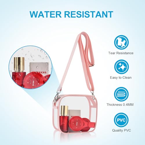 Slumou Clear Bag for Stadium Events, Mini Small Clear Purse Shoulder Bag for Men &Women Sports Concerts Events Festivals