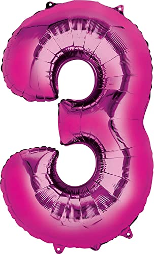 Anagram Peppa and George 3rd Birthday Party Supplies Pig Foil Balloon Bouquet Decorations, BQ_4283
